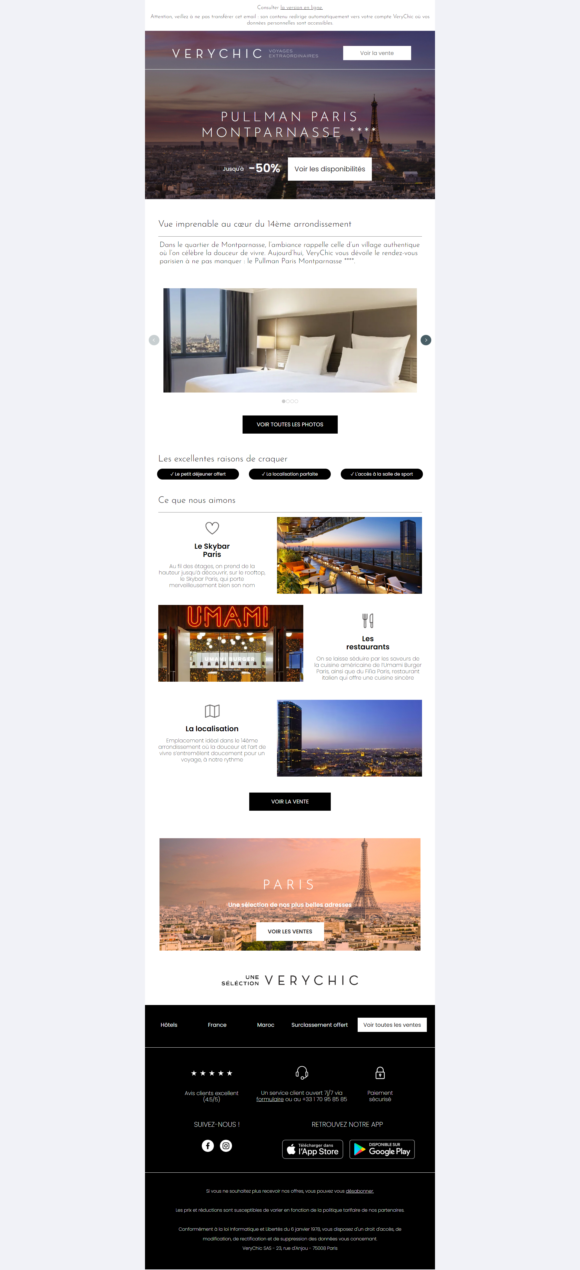 Stratégie marketing pour hôtel de luxe : full email VeryChic