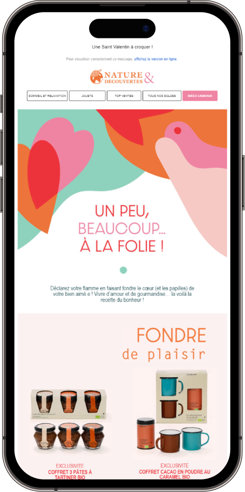Exemples Email Saint-Valentin