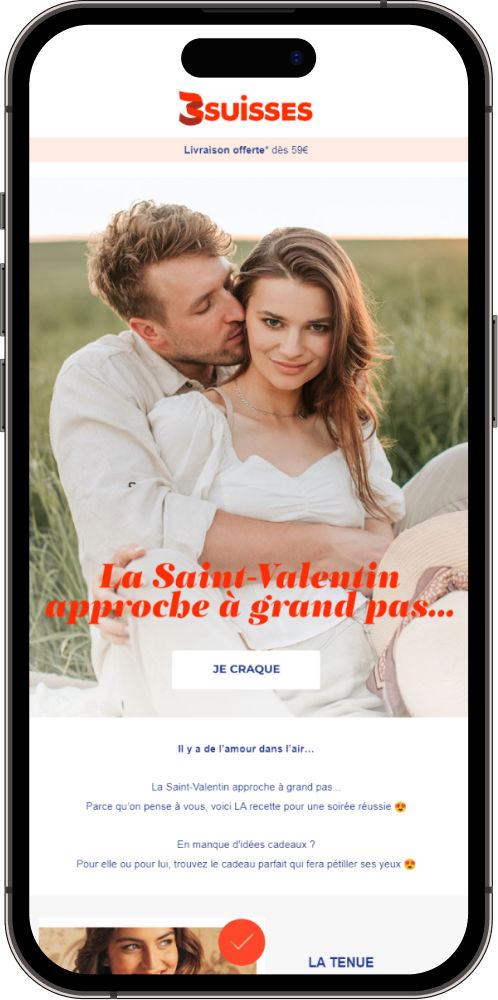 Exemples Email Saint-Valentin
