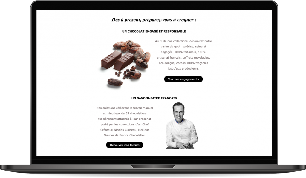 Maison du Chocolat Email de bienvenue